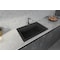 Ruvati 33"x22" Dual-Mnt Granite Composite Sgl Bowl Kitchen Sink, Blk RVG1033BK - alternate 5
